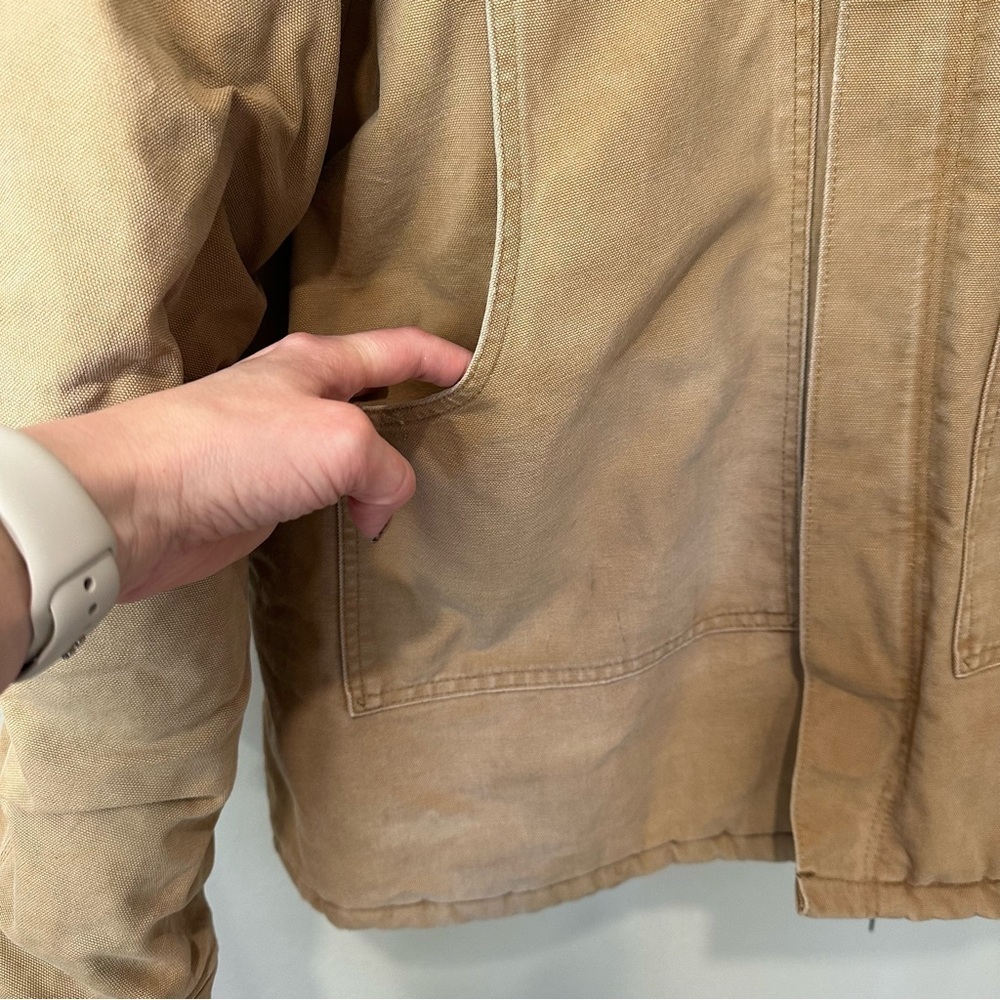 Vintage Carhartt Men's Fur Trimmed Hooded Coat - Picture 3 of 16